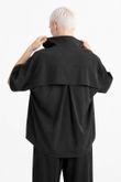Camisa Oversized Petra Preto Cupro Skin