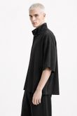 Camisa Oversized Petra Preto Cupro Skin