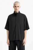 Camisa Oversized Petra Preto Cupro Skin
