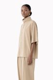 Camisa Oversized Petra Bege Cupro