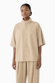 Camisa Oversized Petra Bege Cupro