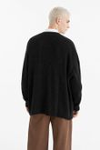 Cardigan Oversized de Tricot North Preto  - U