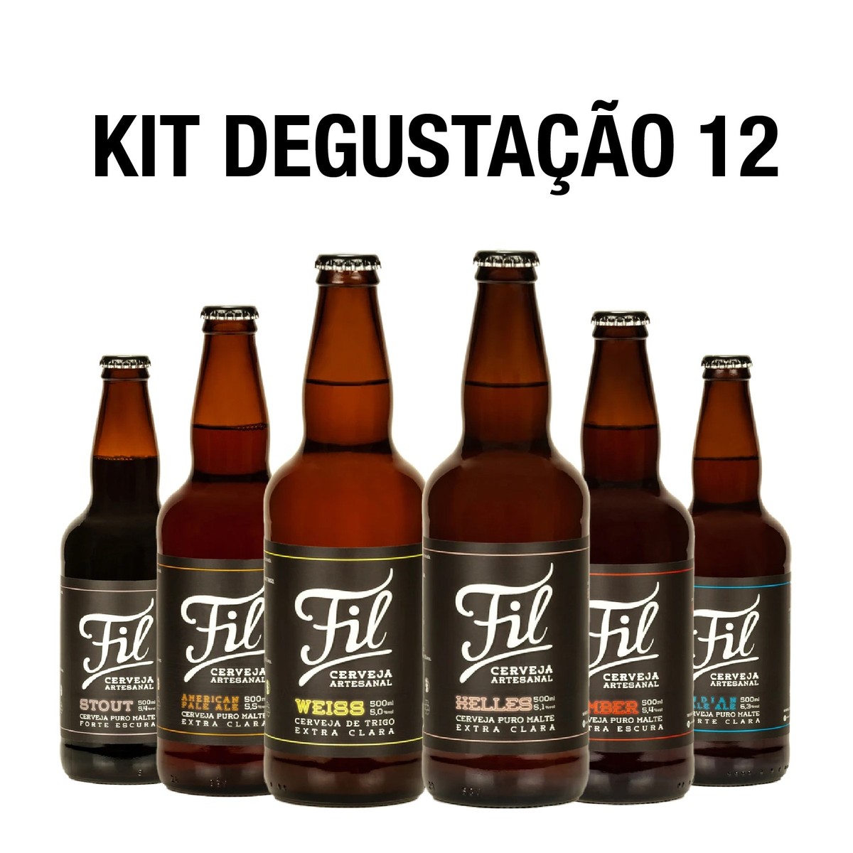 KIT DEGUSTAÇÃO 12 UNIDADES  de 500ml