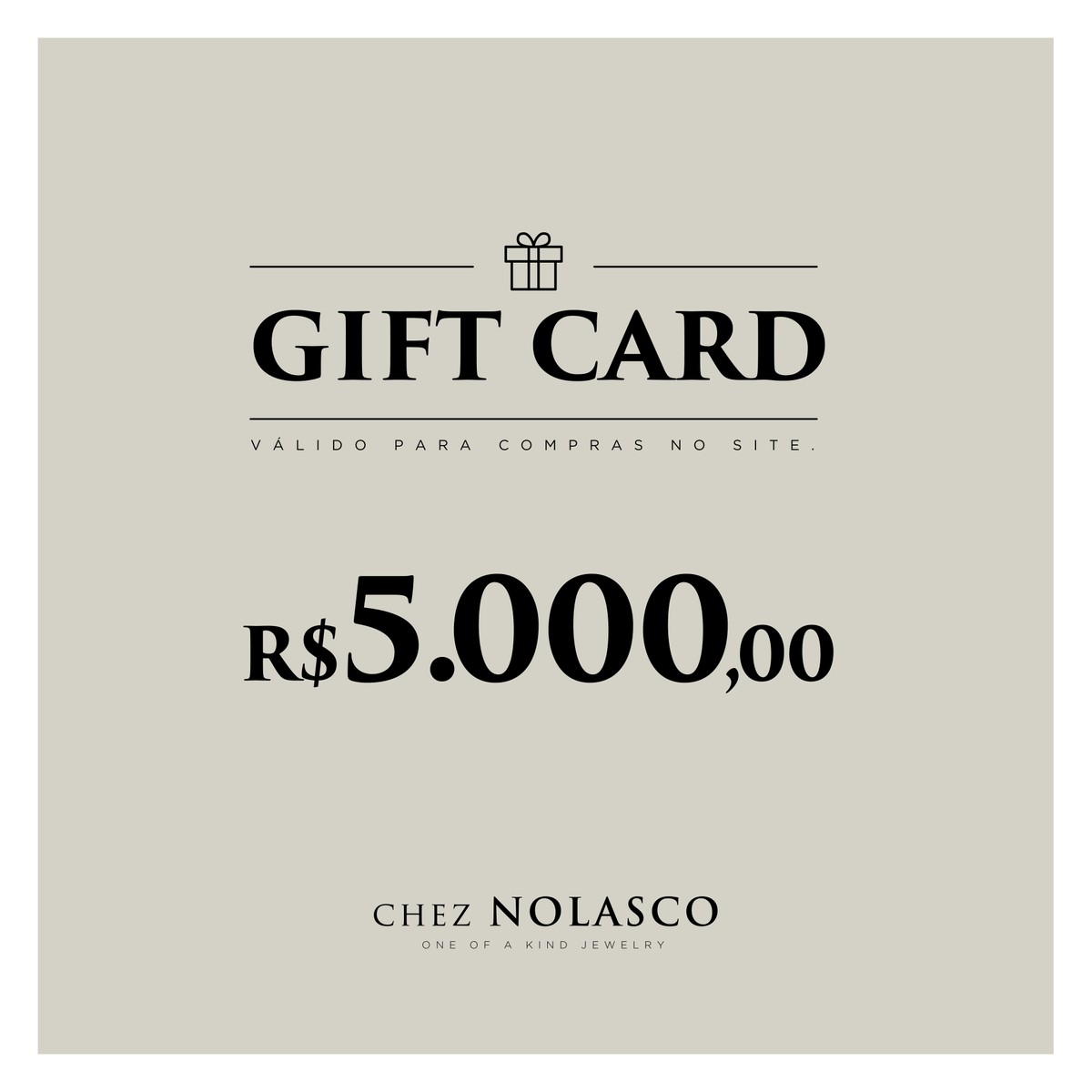 GIFT CARD R$5.000,00