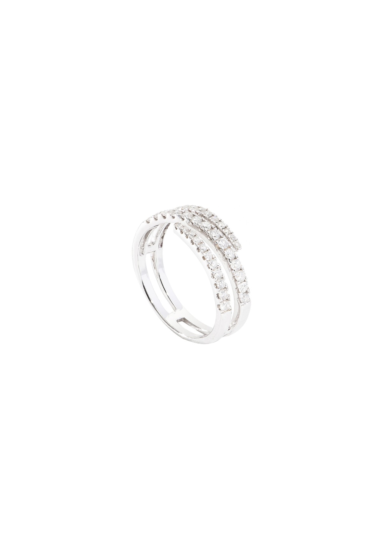 Anel Diamante Espiral