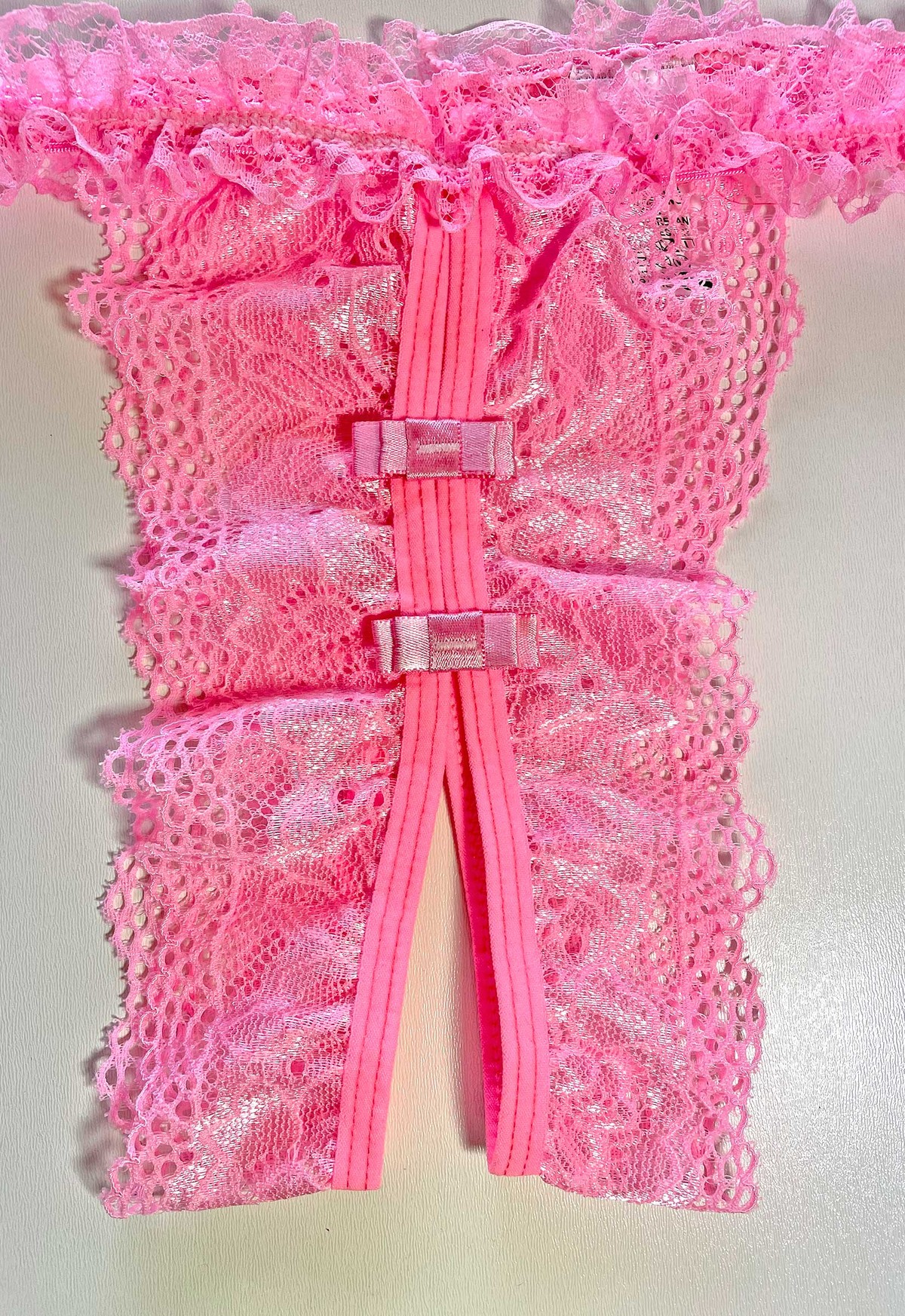 Calcinha String Abertura Rosa Plus Size