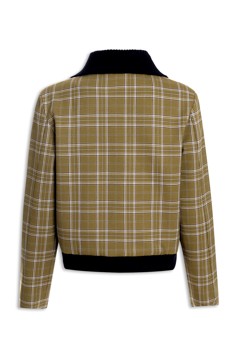JAQUETA COM GOLA TRICOT