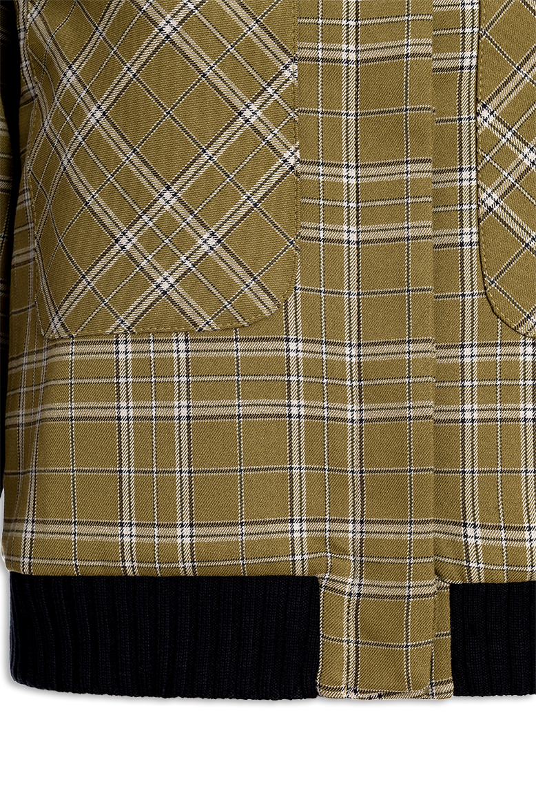 JAQUETA COM GOLA TRICOT