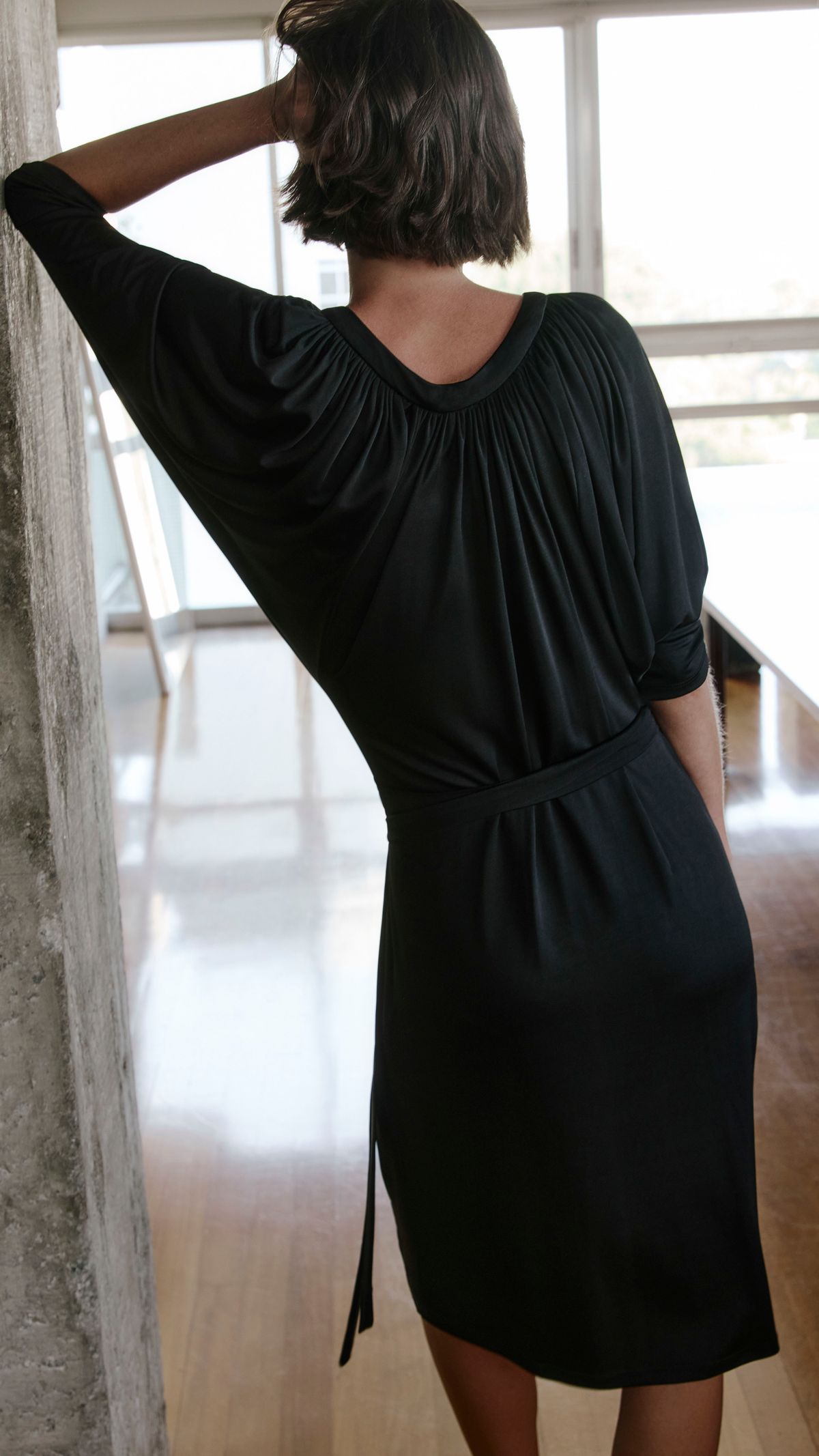 VESTIDO JERSEY DRAPEADO VERA