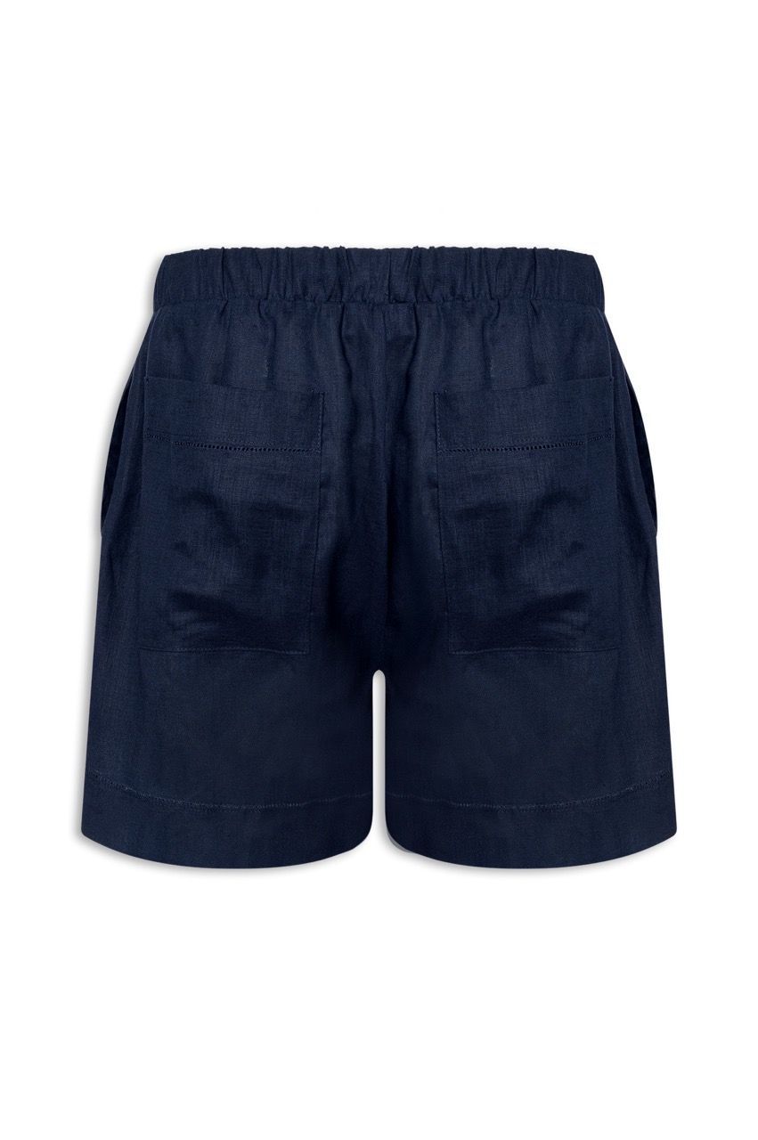 SHORT AJOUR LINHO