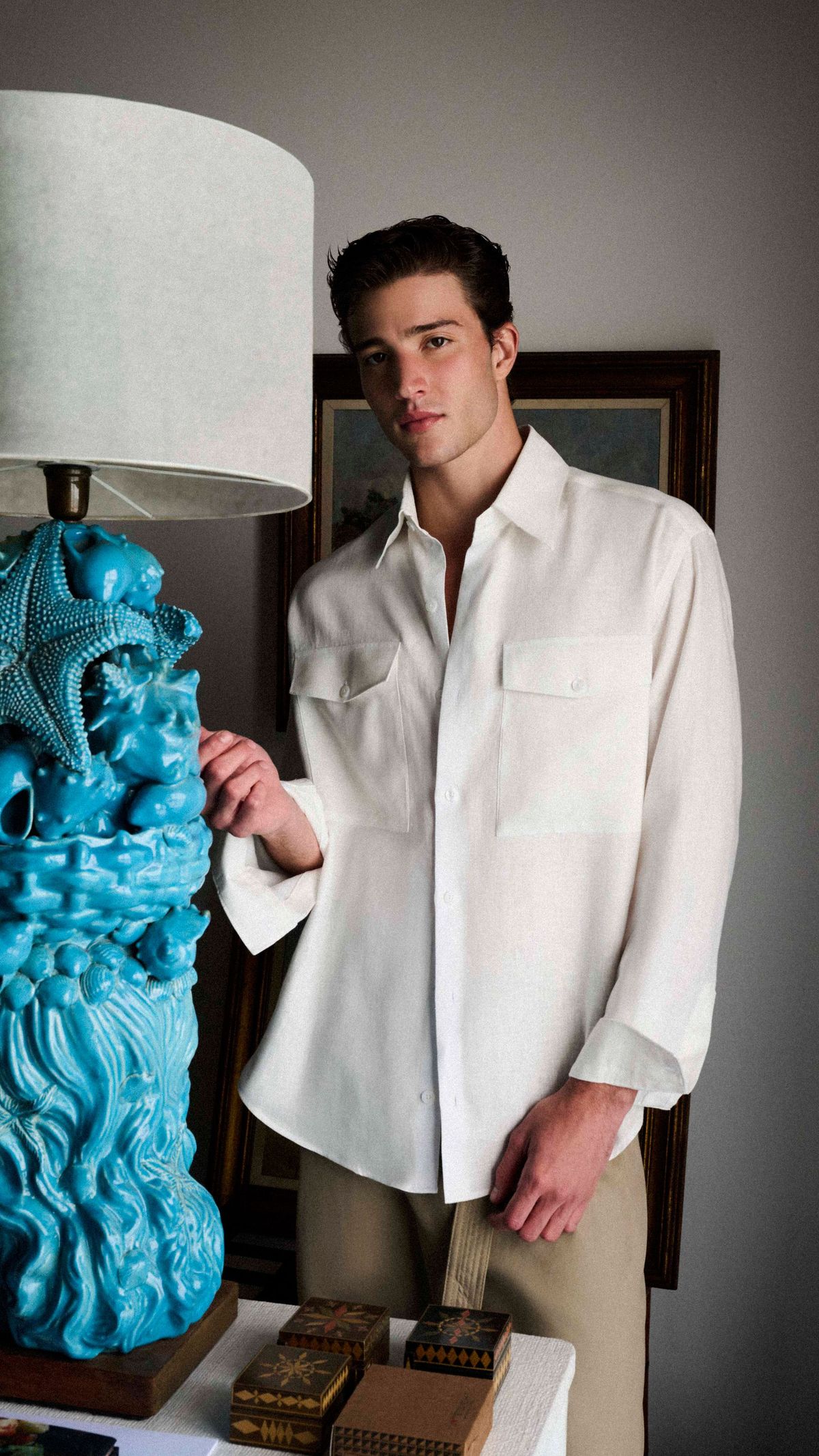 CAMISA LINHO BOLSOS