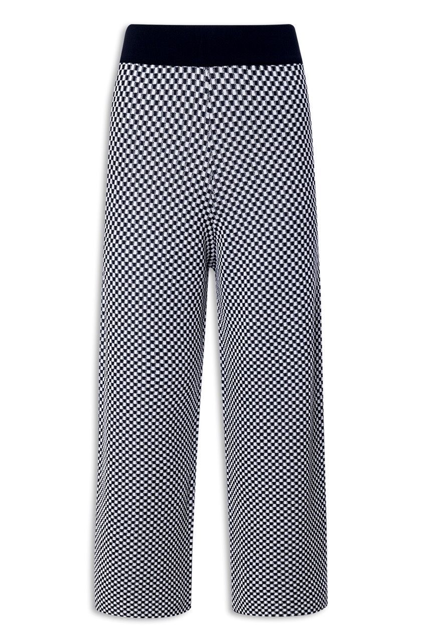 CALÇA CROPPED VICHY TRICOT