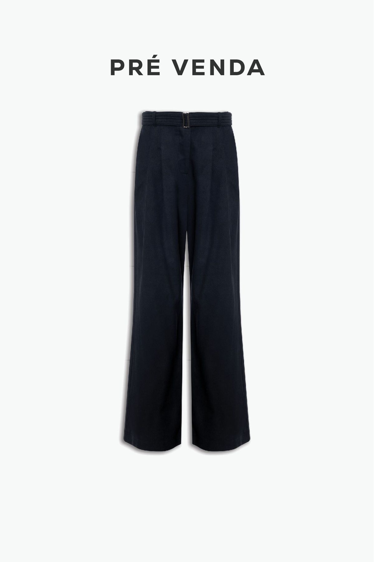 CALÇA AMPLA PREGAS CINTO