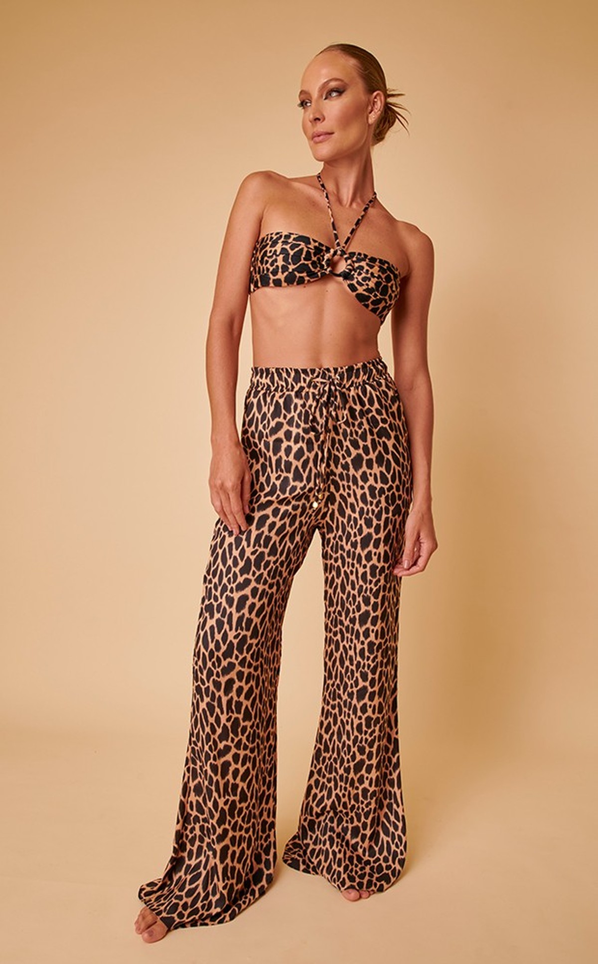 Leopard Print - Calça Flare