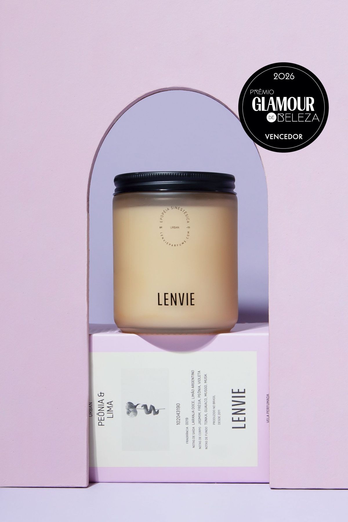 Vela Perfumada 190 g | Peônia & Lima - Urban