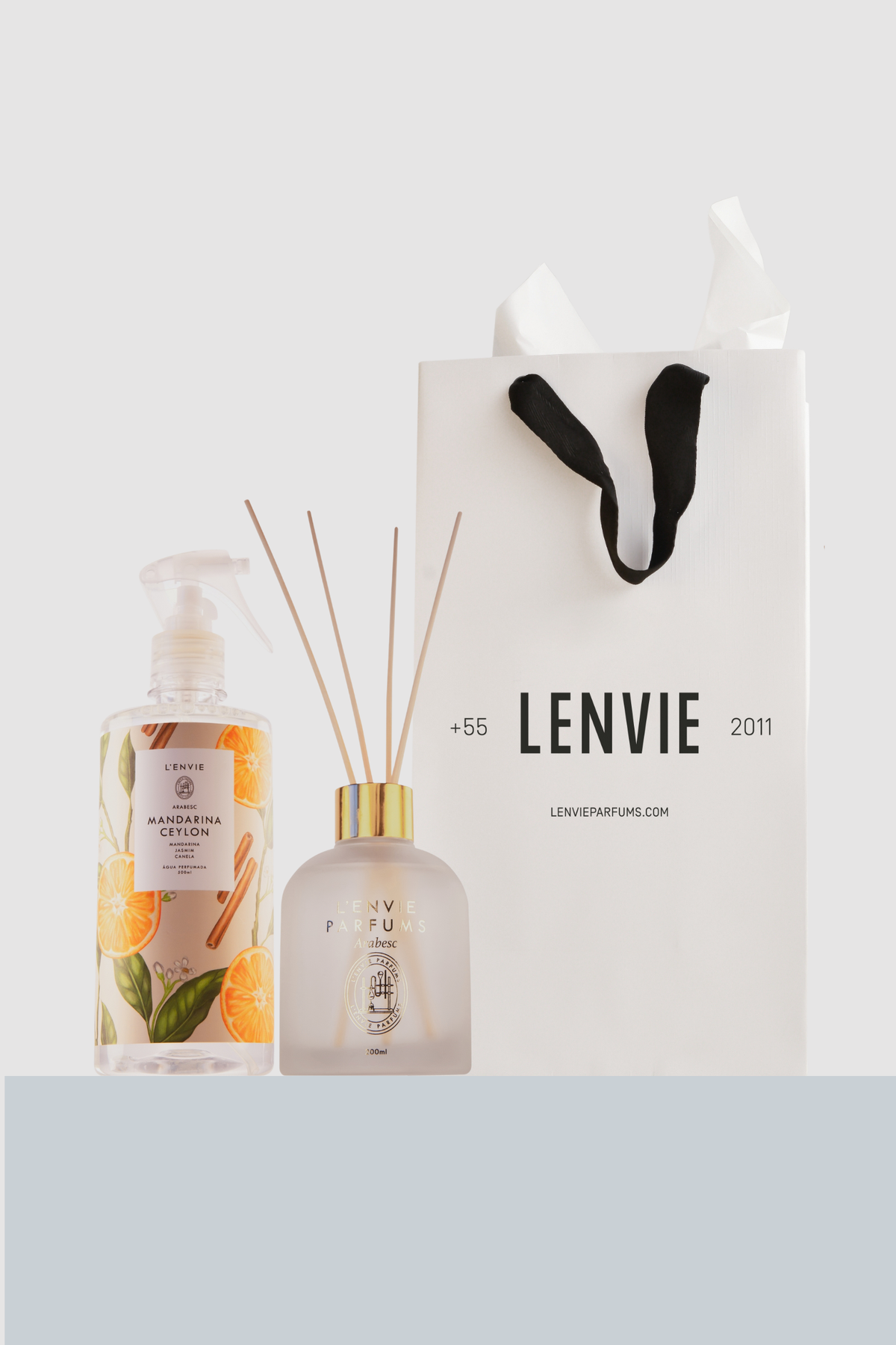 Kit Água Perfumada 500ml e Difusor de Perfume 200ml | Mandarina Ceylon