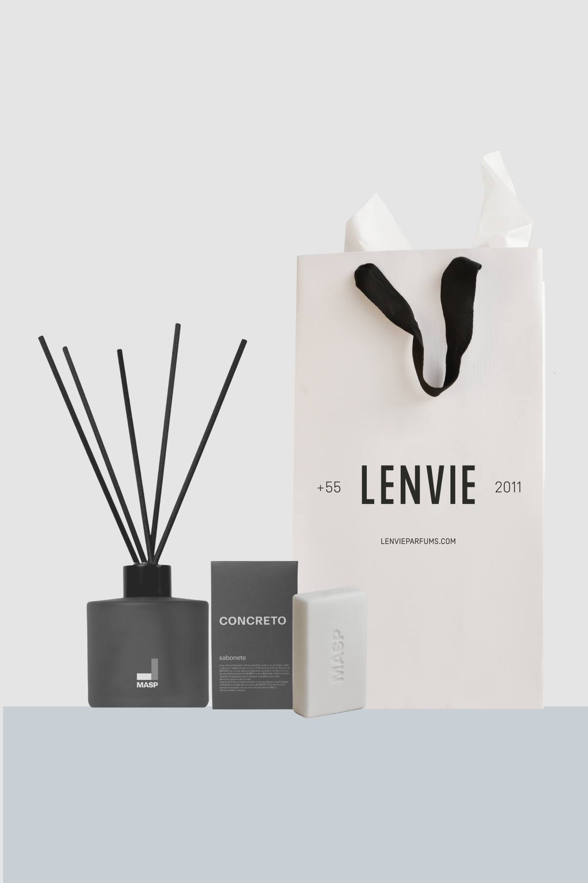 Kit Difusor de Perfume 200ml e Sabonete em Barra 120g | Concreto - MASP