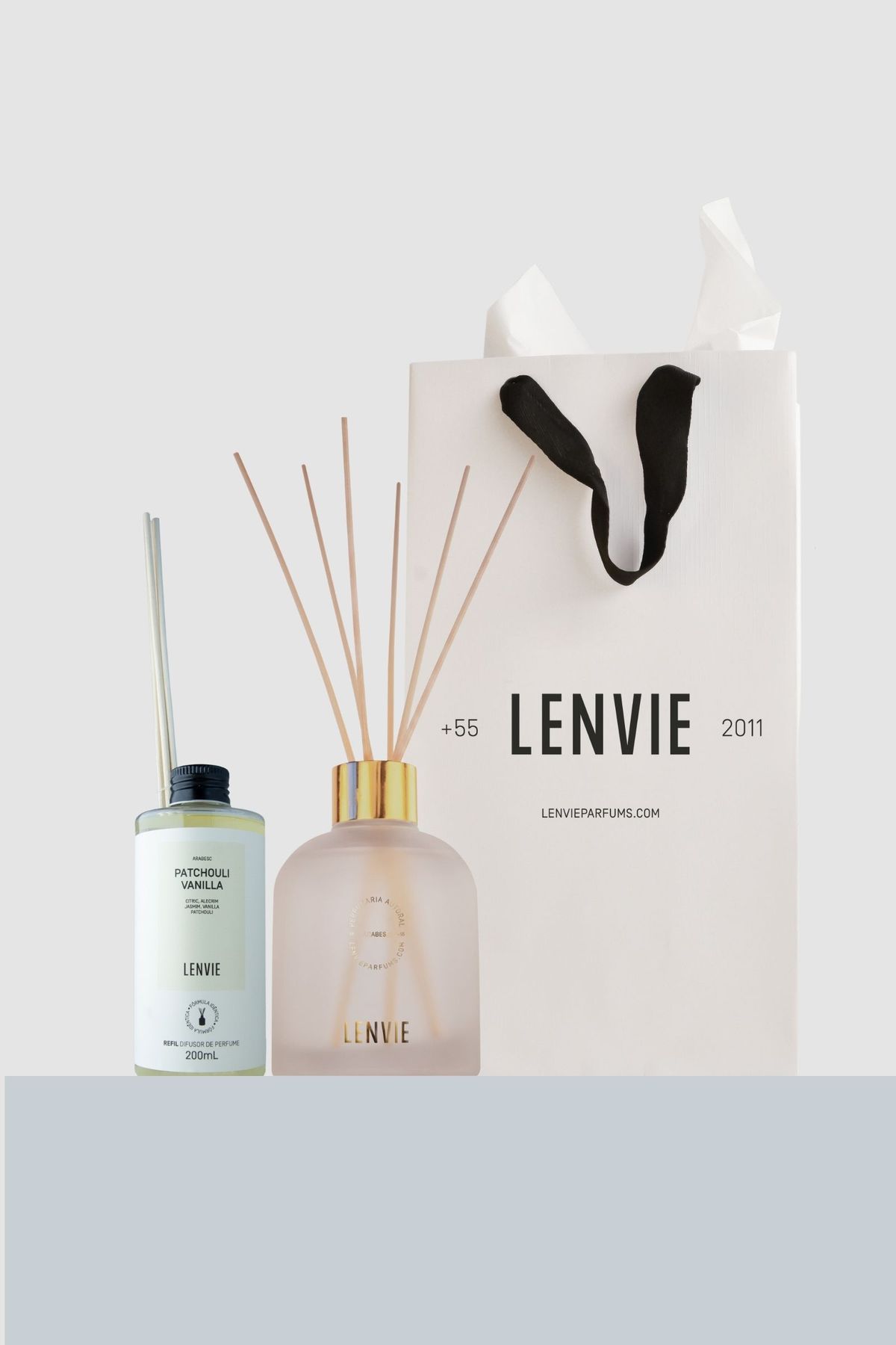 Kit Difusor e Refil Difusor de Perfume 200ml | Patchouli Vanilla