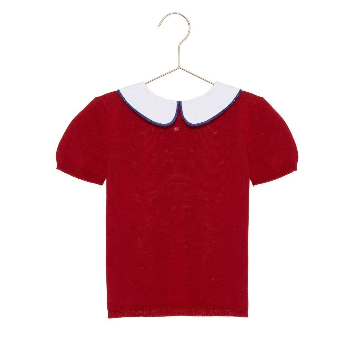 BLUSA GABI VERMELHA GOLA BRANCA