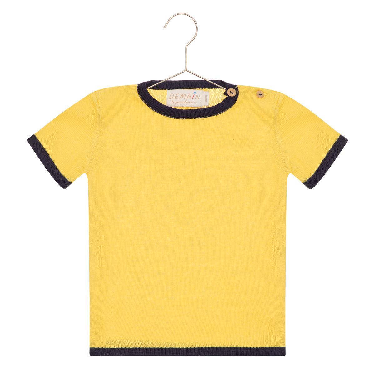 BLUSA TRICOT AMARELO/AZUL