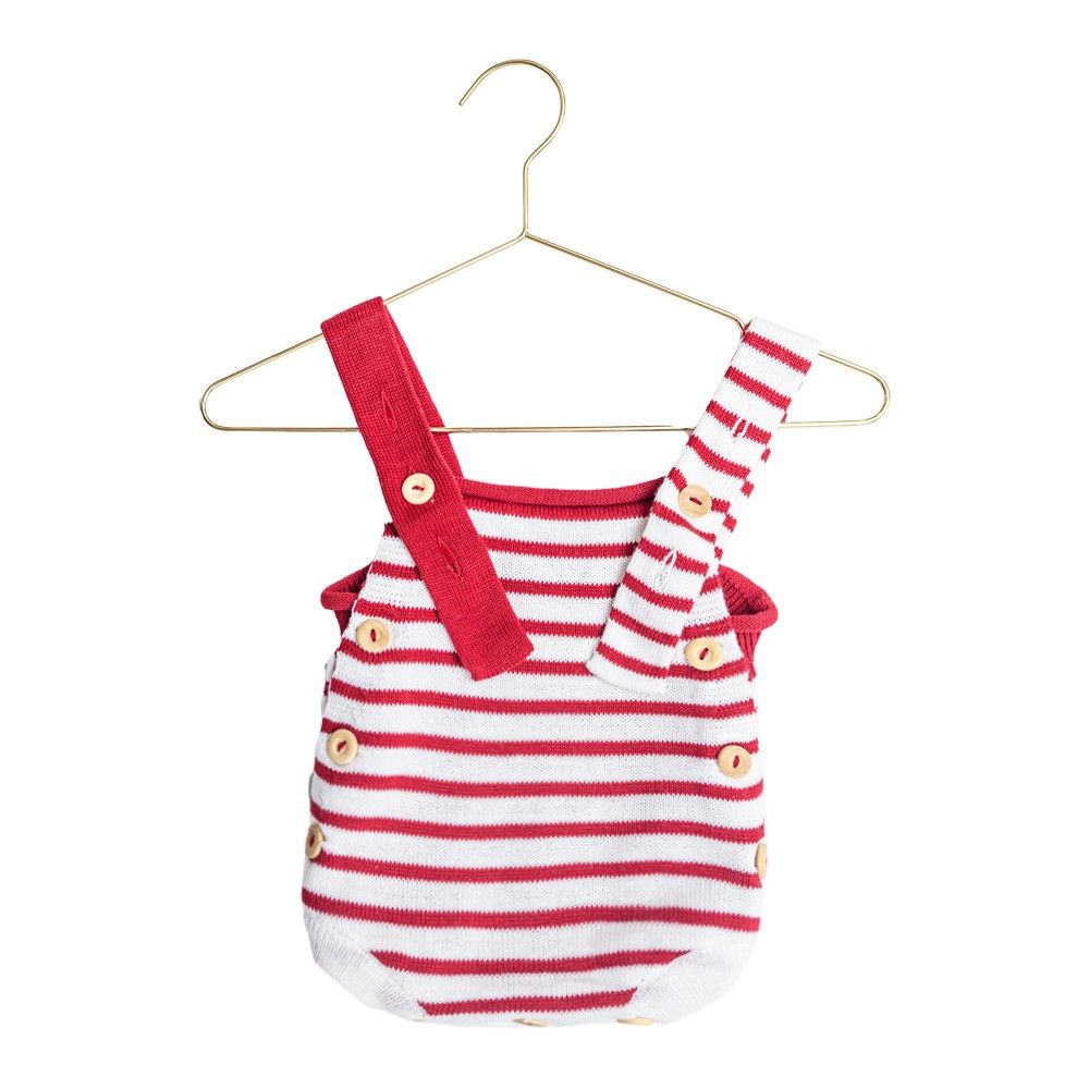 BODY LISTRADO VERMELHO/BRANCO