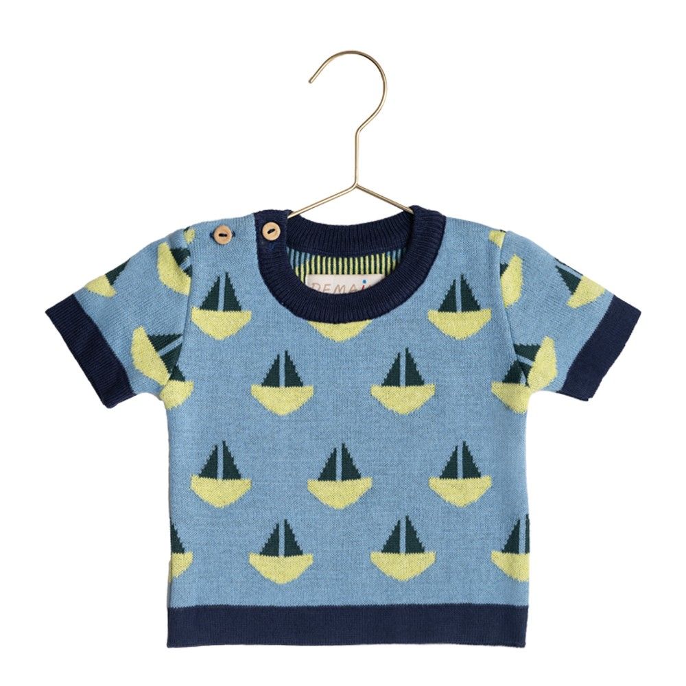 CAMISETA BARCO AMARELO/VERDE