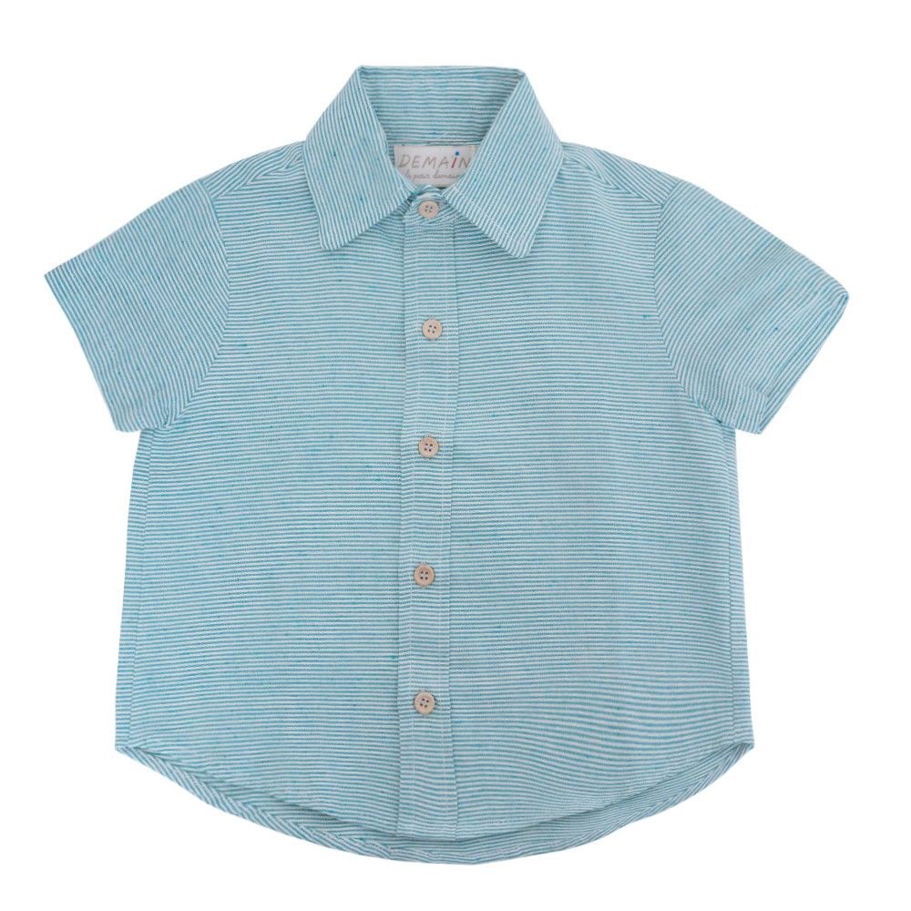 CAMISA LEE  LISTRADO VERDE
