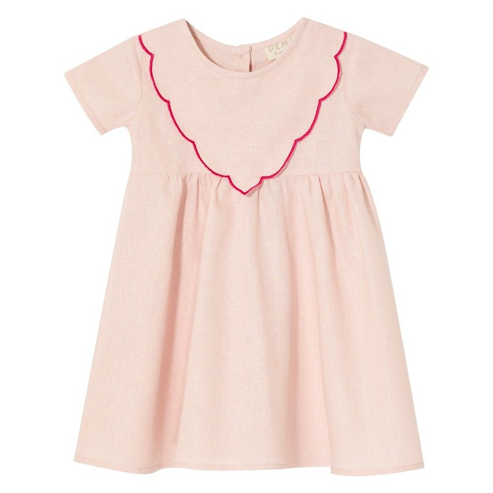 VESTIDO GOLA NUVEM ROSA