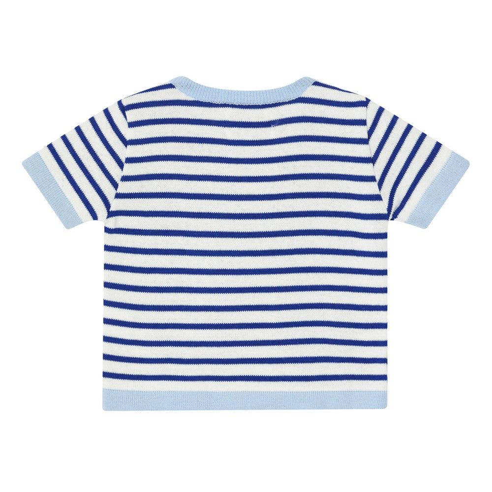 CAMISETA UNI LISTRADA AZUL