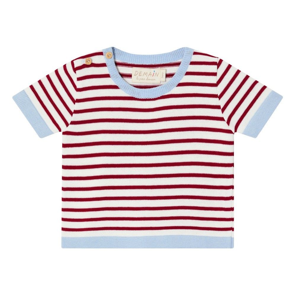 CAMISETA VERMELHA COM AZUL