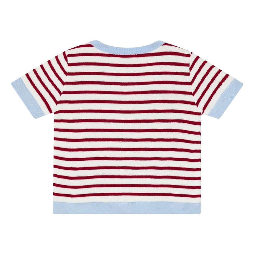 CAMISETA VERMELHA COM AZUL