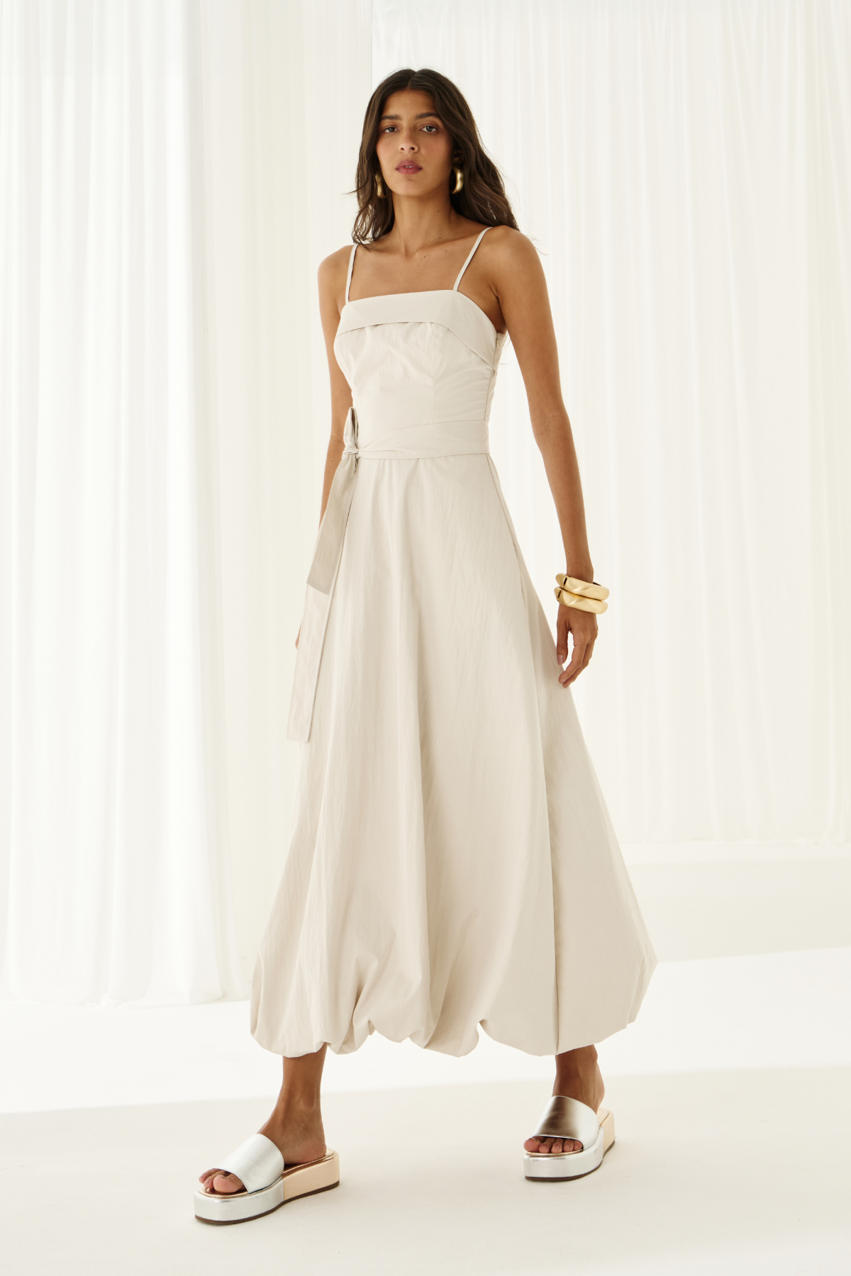 Vestido Balonê Lírio Off White