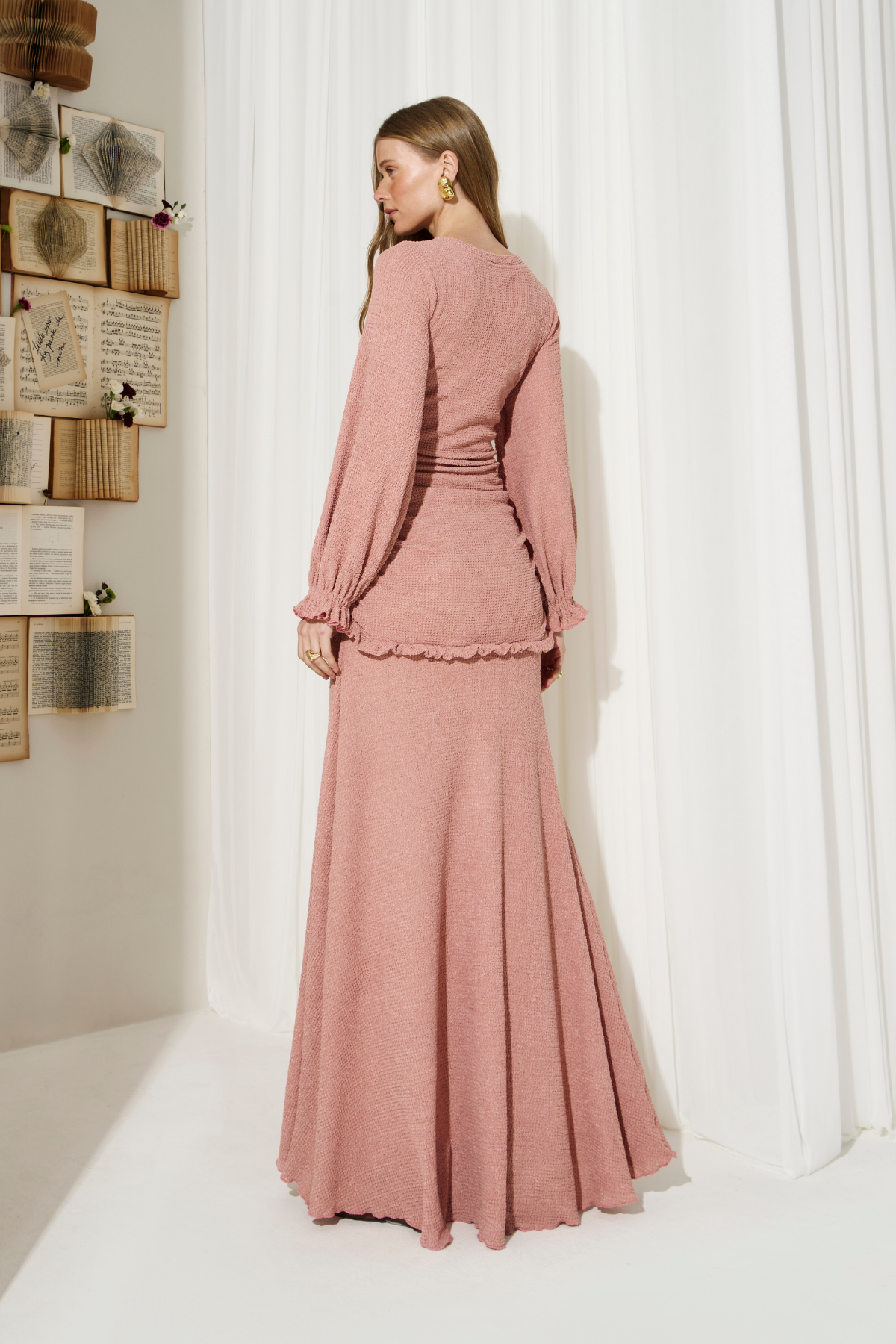 Vestido Orquidea Rosa Queimado