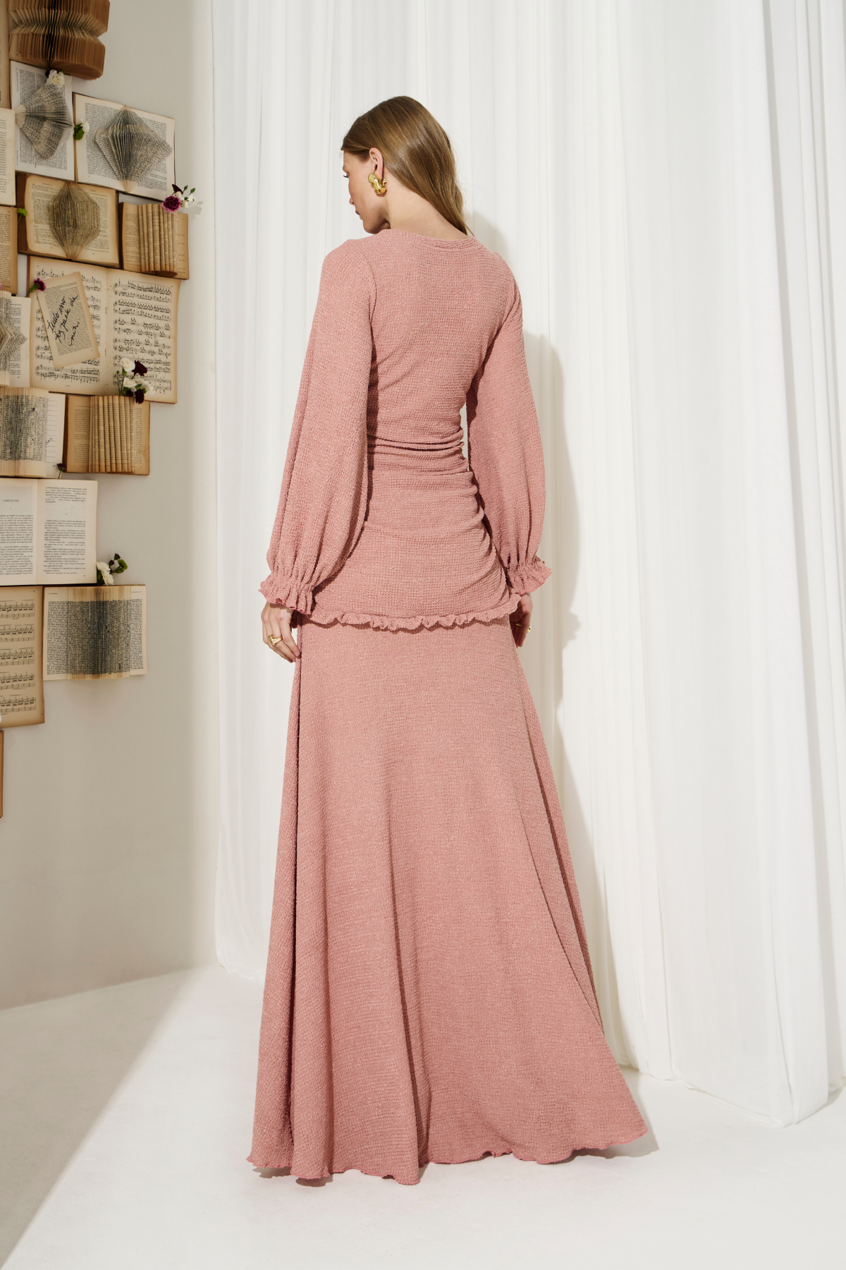 Vestido Orquidea Rosa Queimado