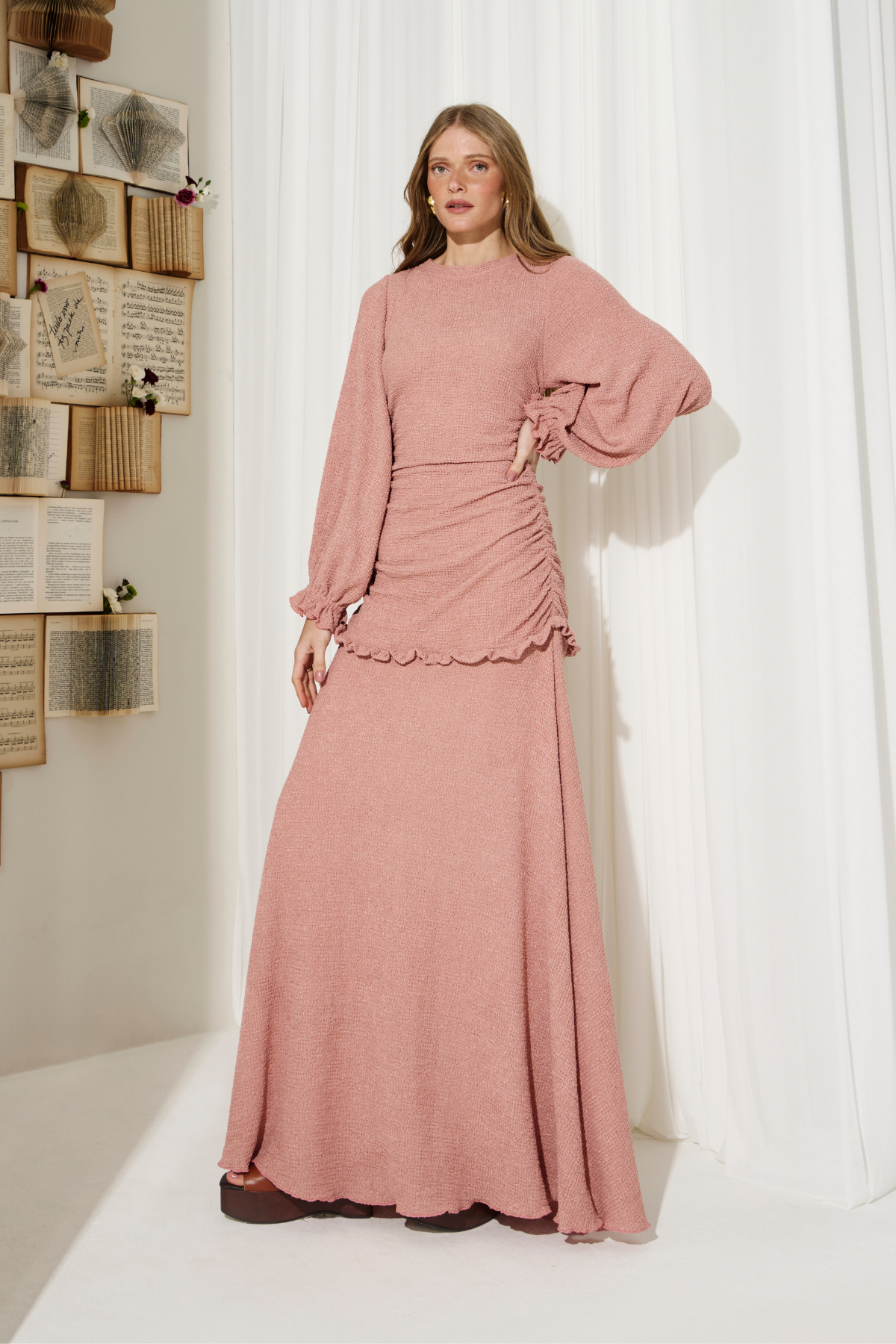 Vestido Orquidea Rosa Queimado