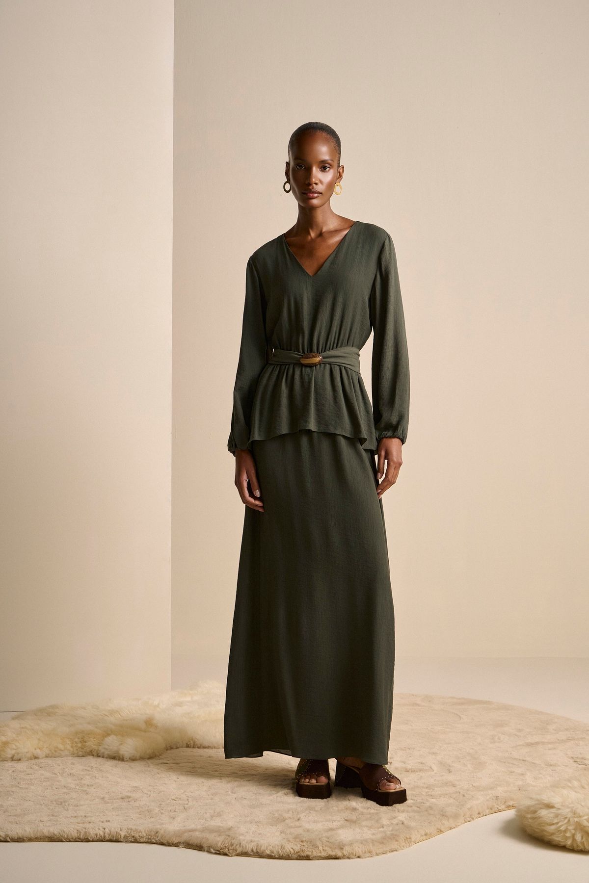 Vestido Sicília Verde Floresta
