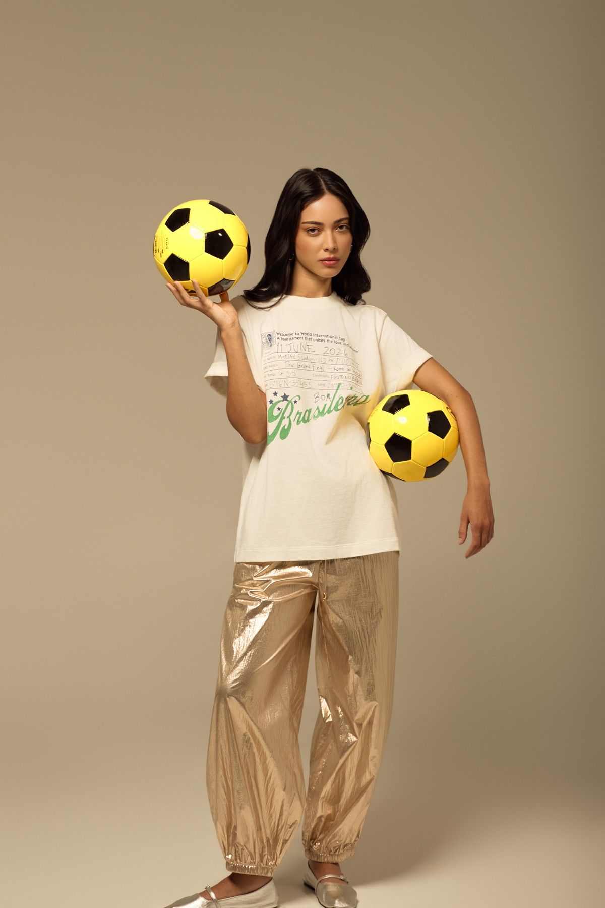 Calça Podium Dourado