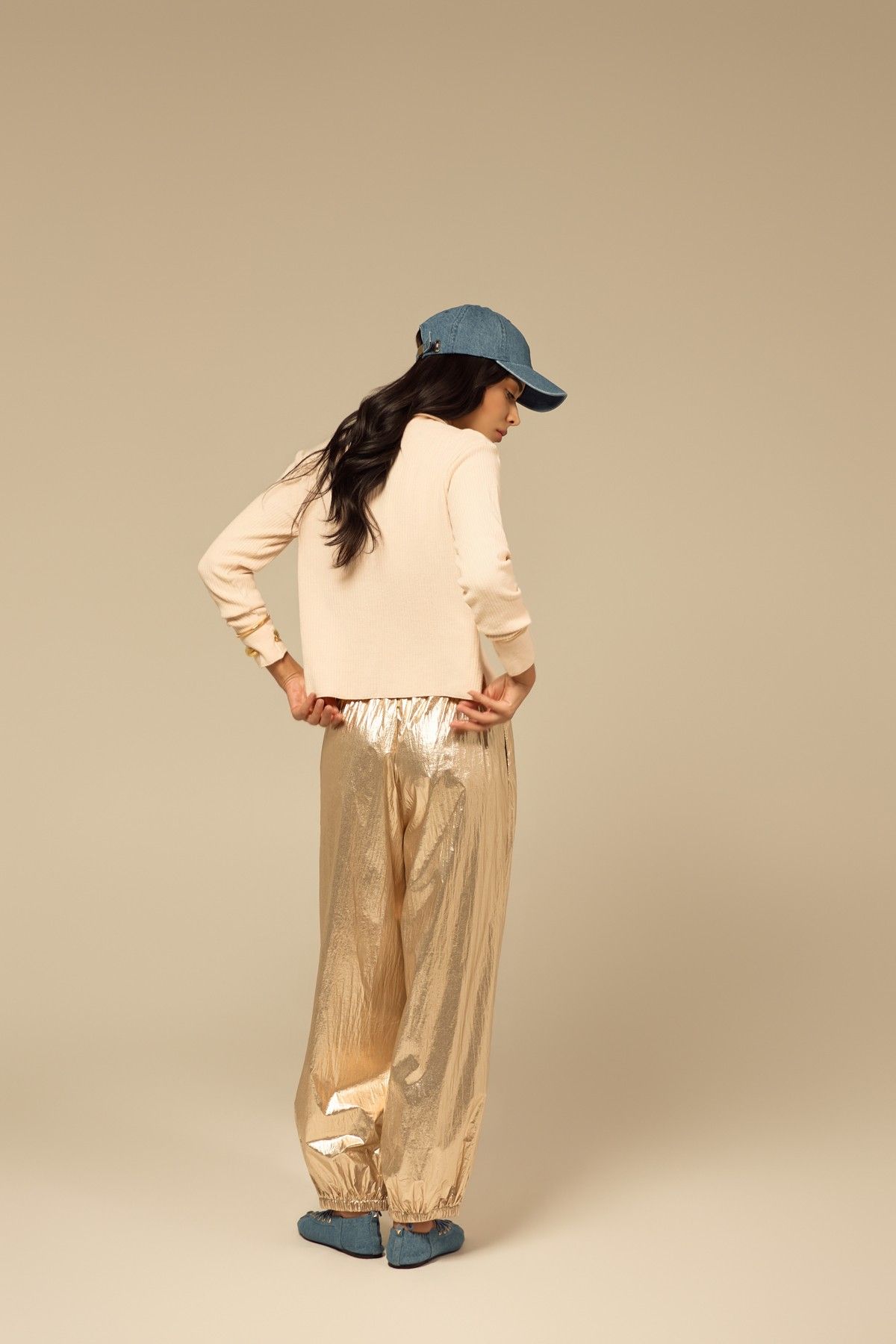 Calça Podium Dourado