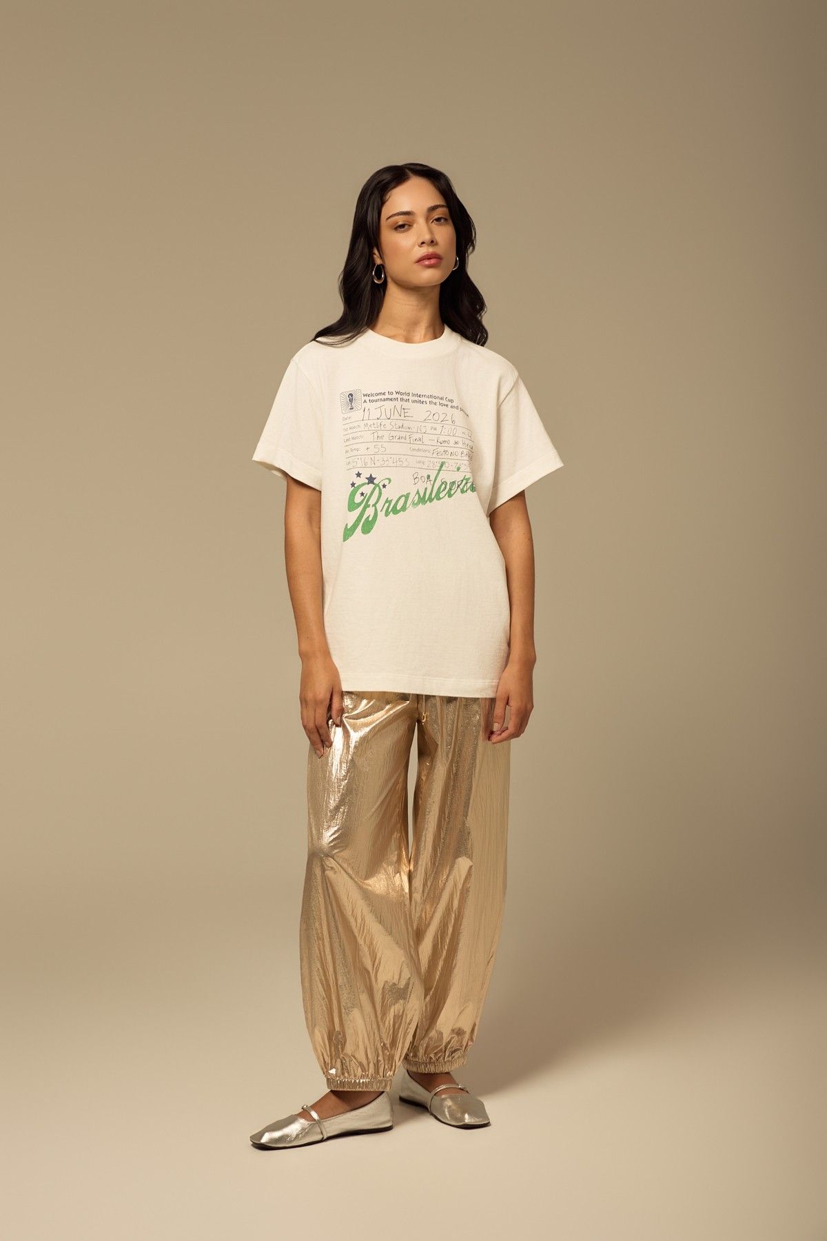 Calça Podium Dourado