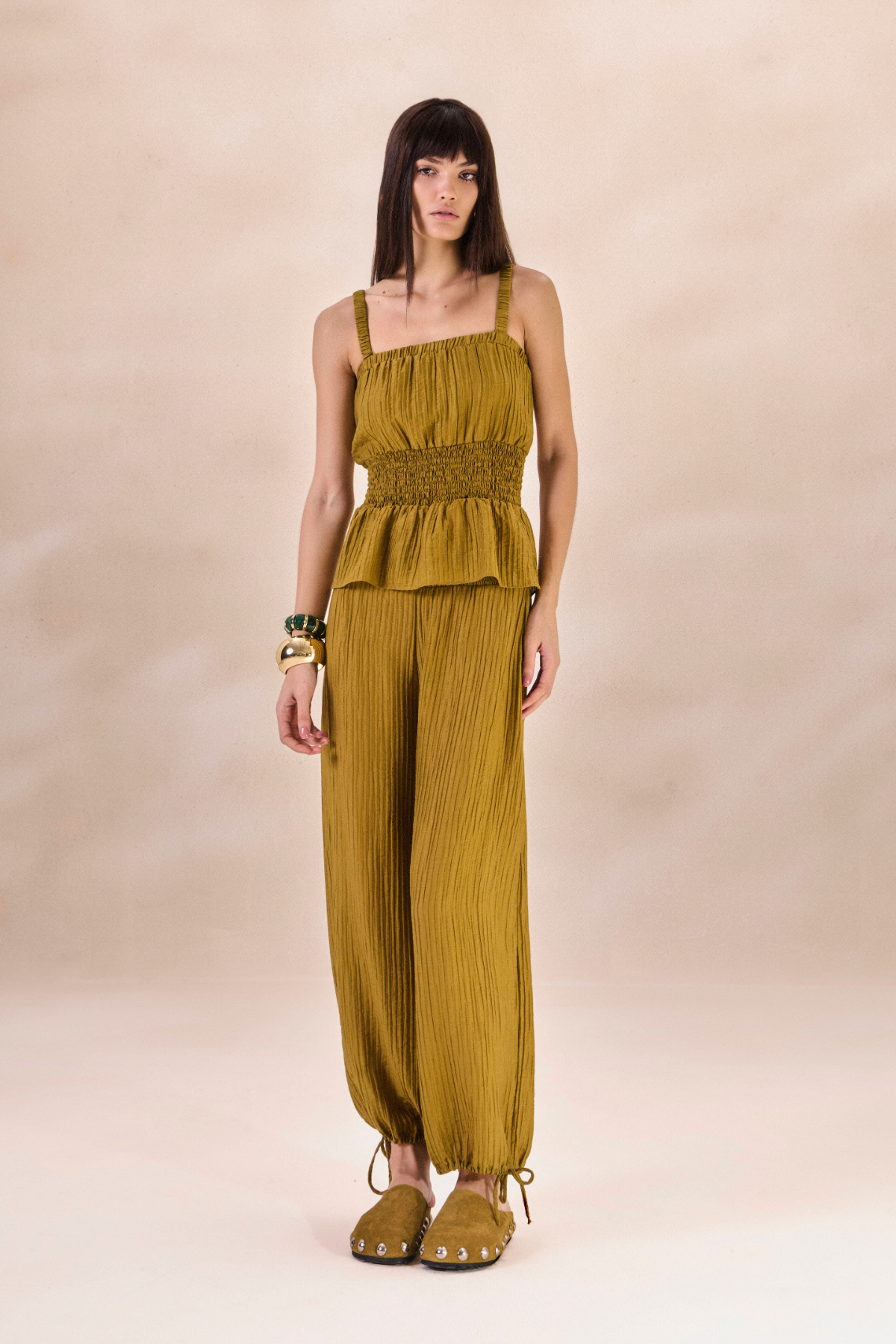 Calça Lastéx Nadine Verde Alecrim