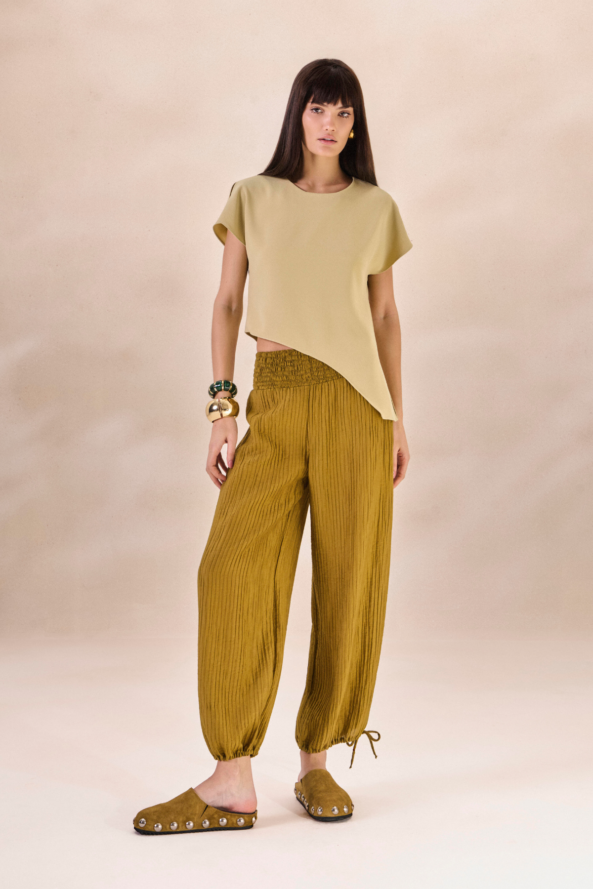 Calça Lastéx Nadine Verde Alecrim