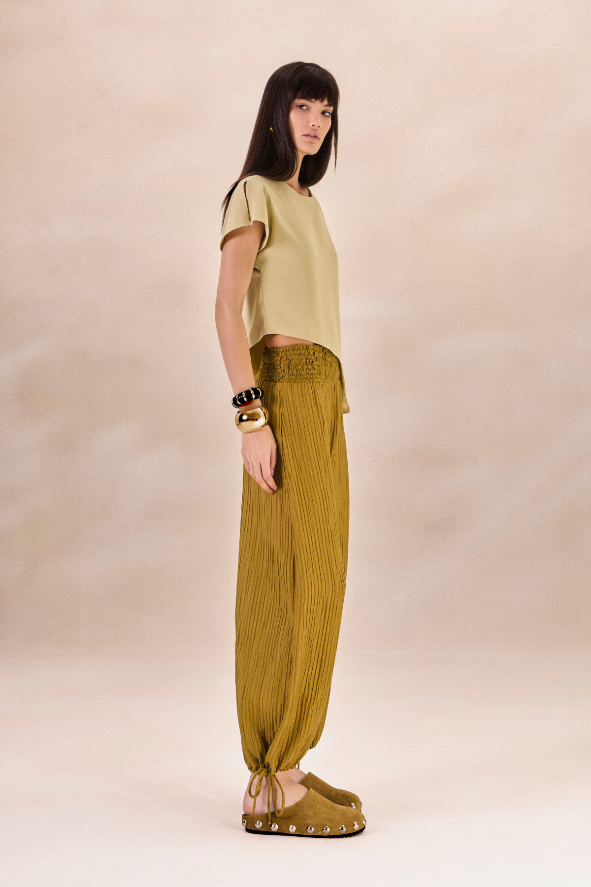 Calça Lastéx Nadine Verde Alecrim