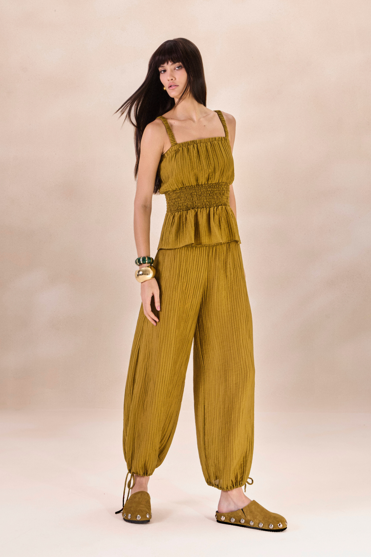 Calça Lastéx Nadine Verde Alecrim