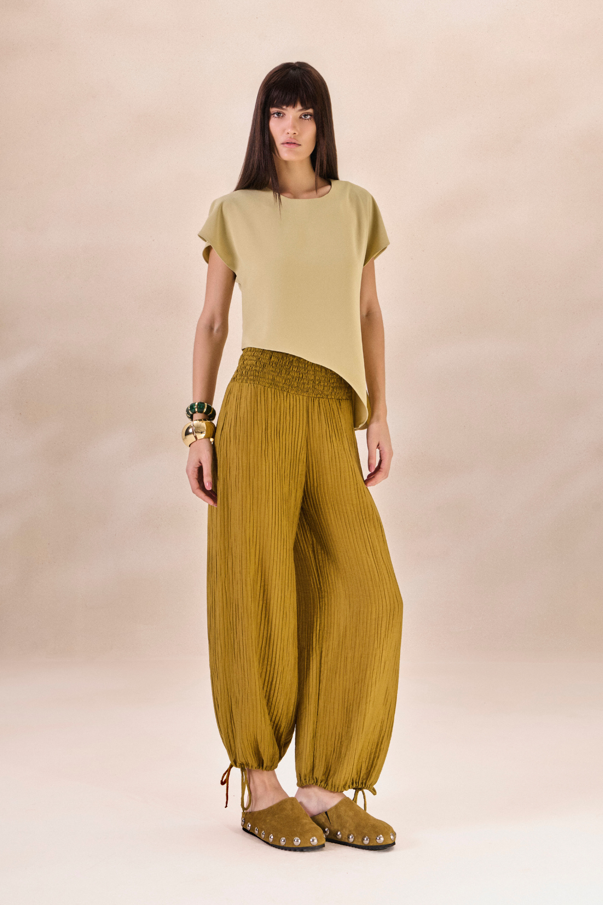 Calça Lastéx Nadine Verde Alecrim