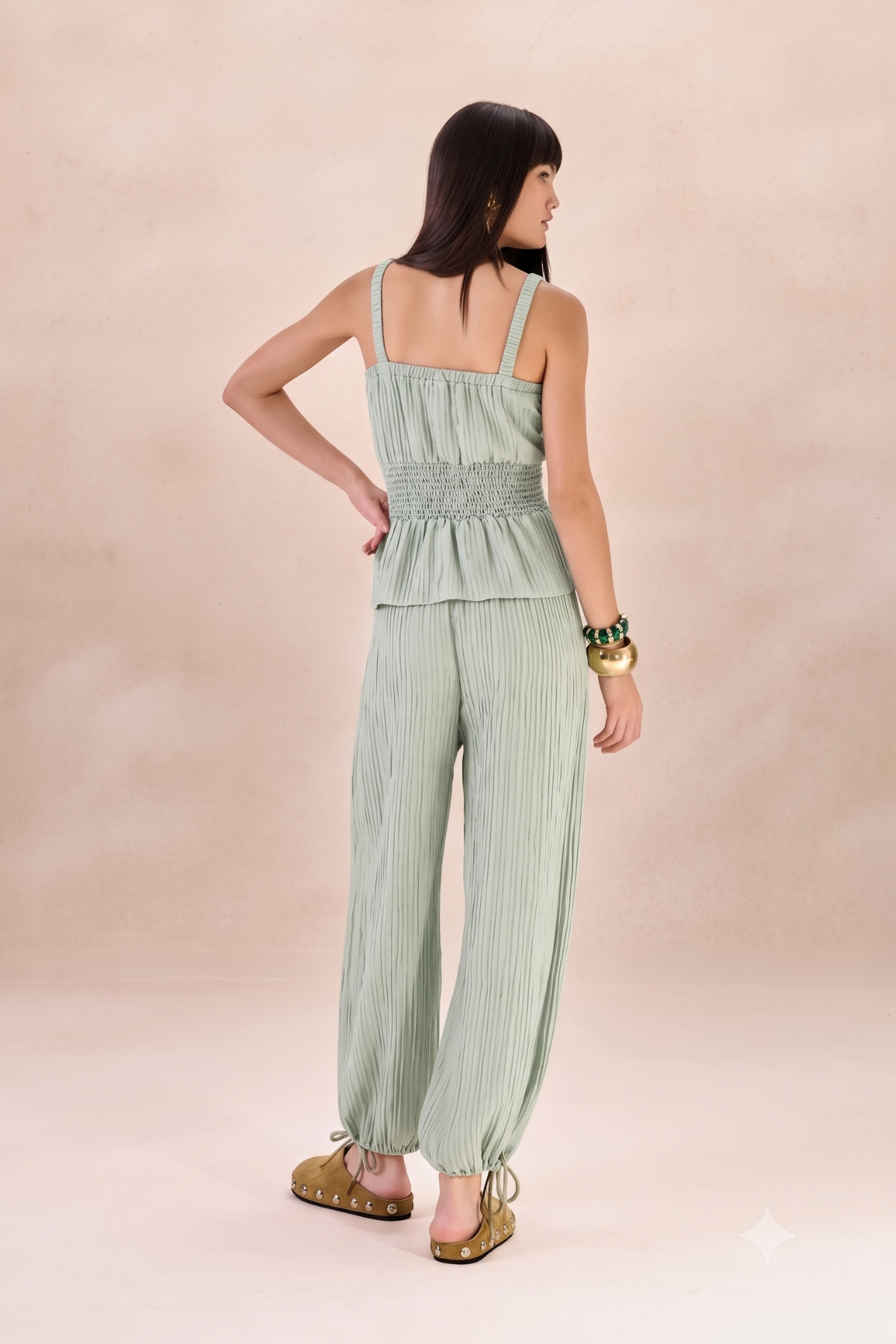 Calça Lastéx Nadine Azul Celeste