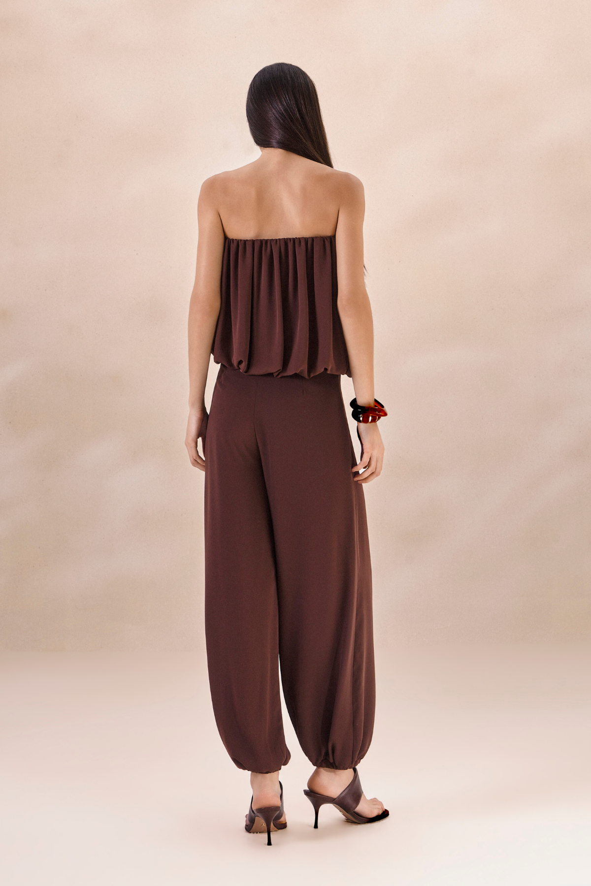 Calça Chiffon Camille Marrom