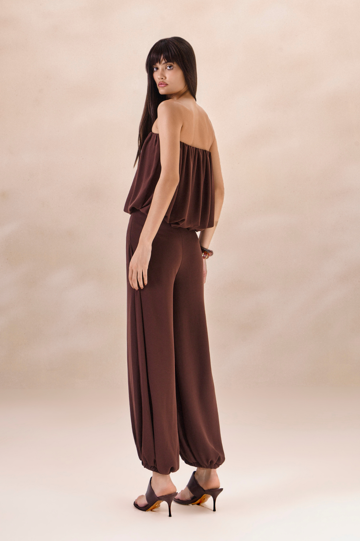 Calça Chiffon Camille Marrom