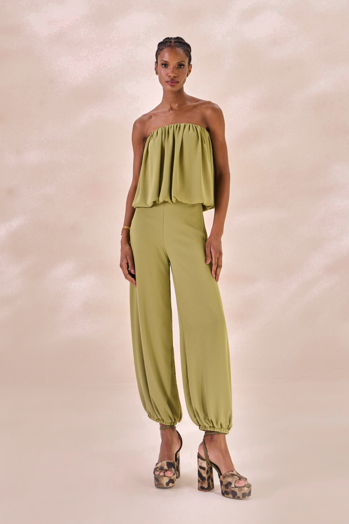 Calça Chiffon Camille Verde Alecrim