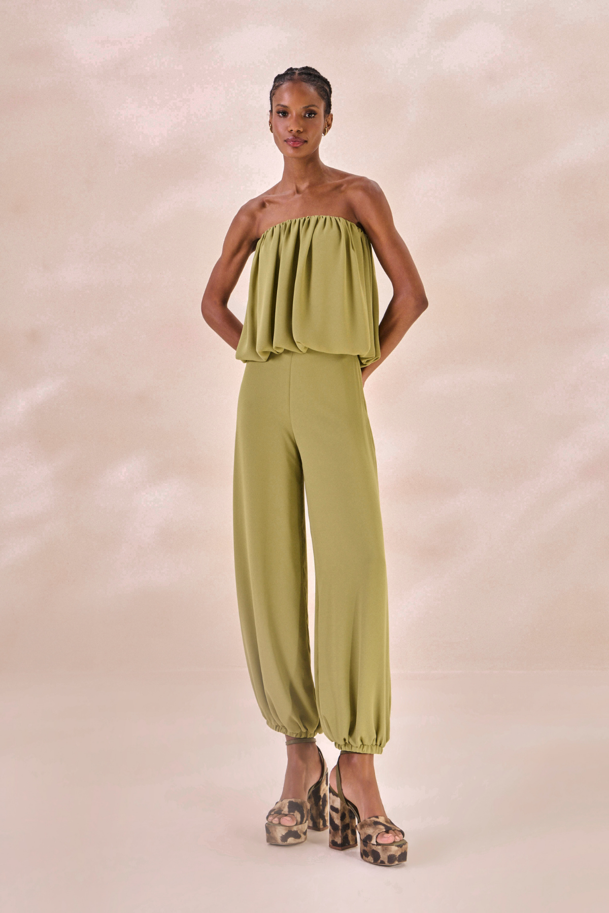 Calça Chiffon Camille Verde Alecrim