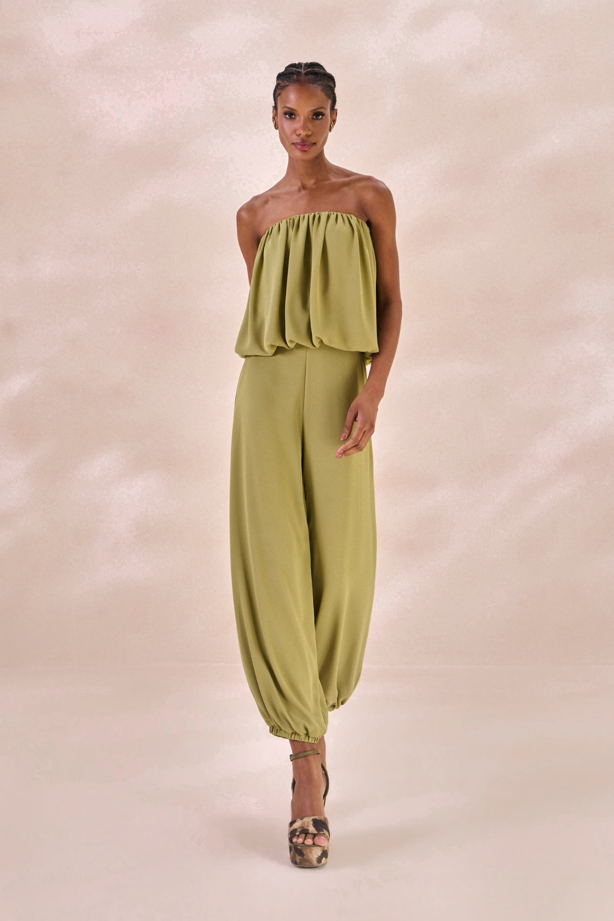Calça Chiffon Camille Verde Alecrim